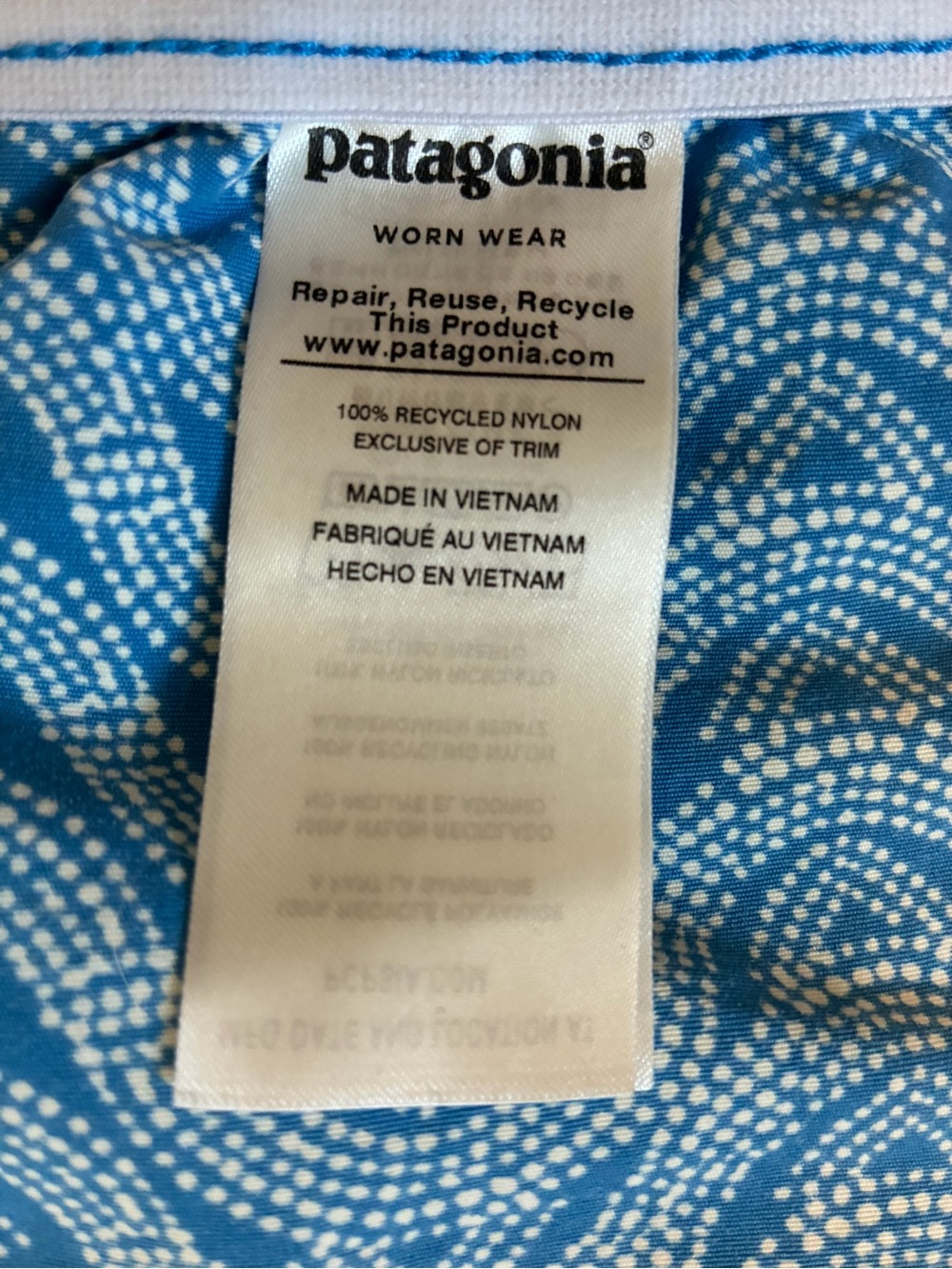 Patagonia Women's 5" Baggies | Blue Wave Patterned Shorts S - Picture 9 of 16